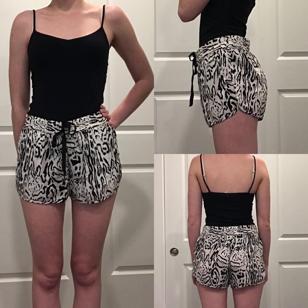 Joie Silk Animal Print Lightweight Shorts